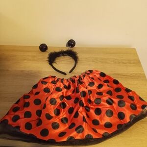 Kid's Ladybug Costume Skirt and Headband Set ~ Free Shipping! ☆